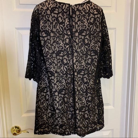 H & M Black Lace Dress Size L - Picture 3 of 7